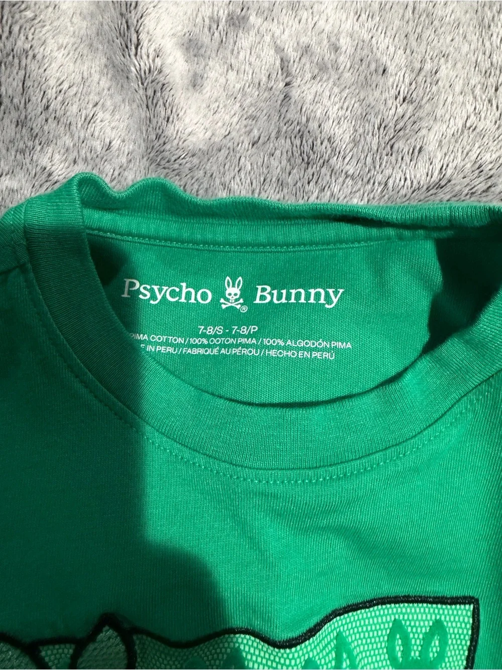 Psycho Bunny Kids Green Bunny & Crossbones Graphic Tee